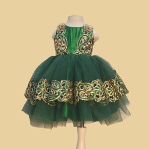 Emerald tulle princess dress