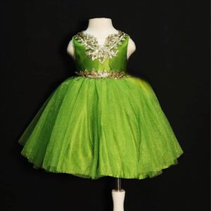 Green Floral Ball Dress