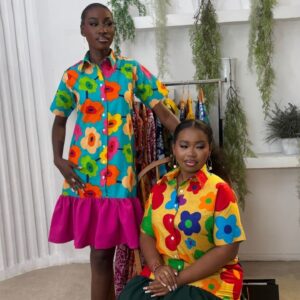 Ankara Bloom Dress